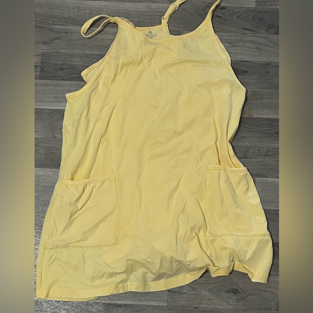 Light Yellow Pocket Dress